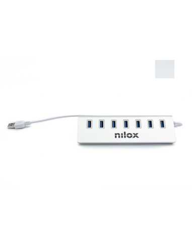 Nilox NX7HUB30 hub de interfaz USB 3.2 Gen 1 (3.1 Gen 1) Type-A 5000 Mbit s Gris