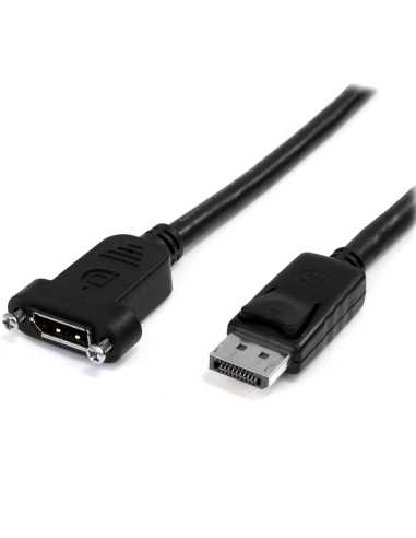 StarTech.com Cable de 91cm DisplayPort de Montaje en Panel - 4K x 2K - Cable DisplayPort 1.2 de Extensión de Vídeo Macho a